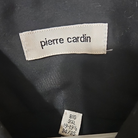 Men's Pierre Cardin Black Dress Shirt - Picture 2 of 3